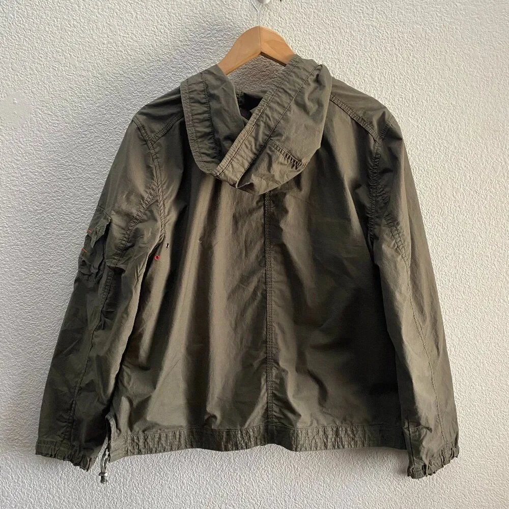 Eddie Bauer Field Jacket Green Color Hiking Outdoor Camping XL